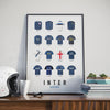 Affiche Foot - Inter Maillots Historiques