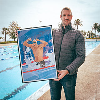 Affiche Natation - Alain Bernard