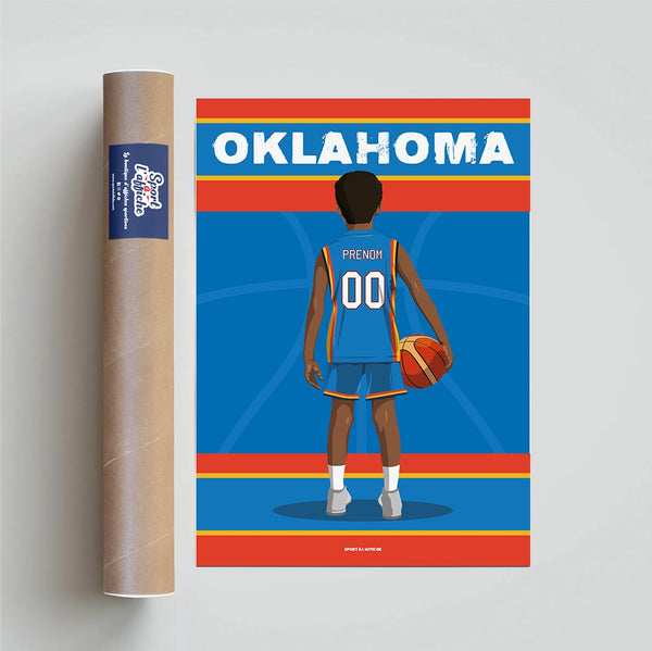 Affiche Basket Oklahoma - Enfant Personnalisé