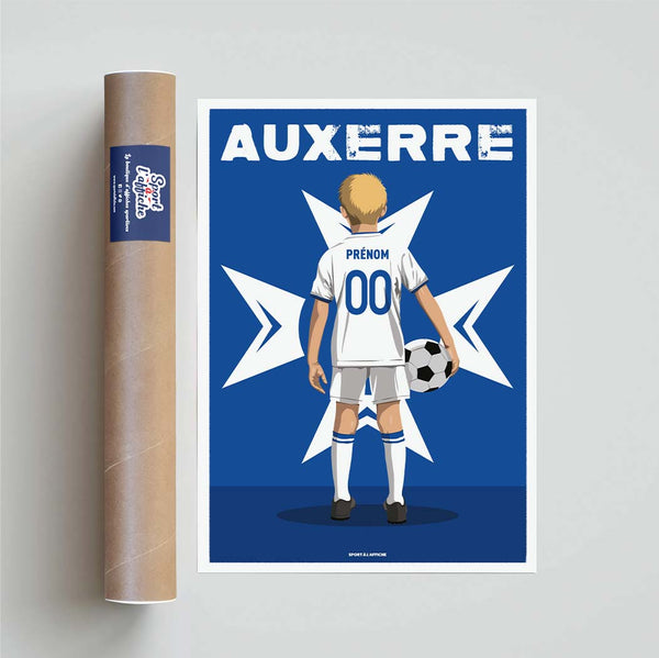 Affiche Foot Auxerre - Enfant Personnalisé