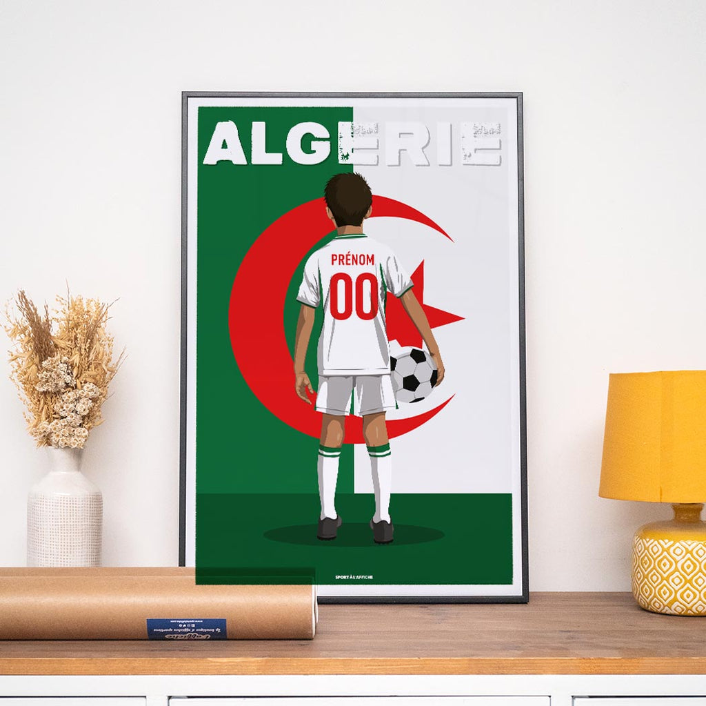 Affiche Foot Algérie - Enfant Personnalisé