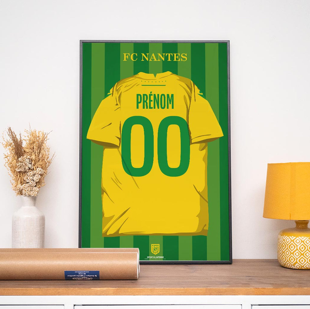 Affiche FC Nantes - Maillot Personnalisé