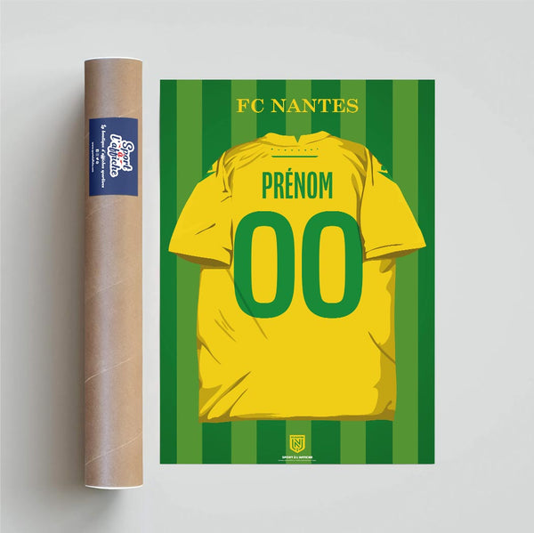 Affiche FC Nantes - Maillot Personnalisé