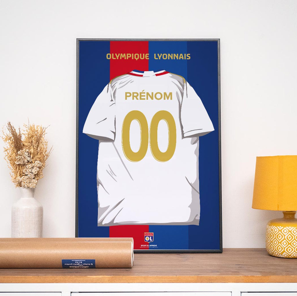 Affiche Olympique Lyonnais - Maillot Personnalisé