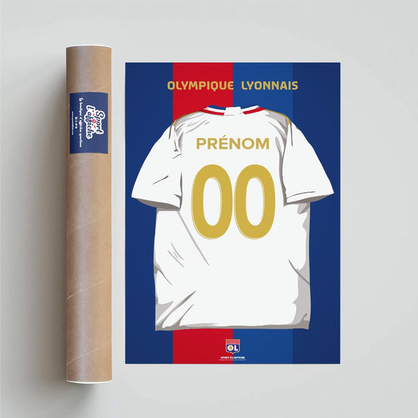 Affiche Olympique Lyonnais - Maillot Personnalisé