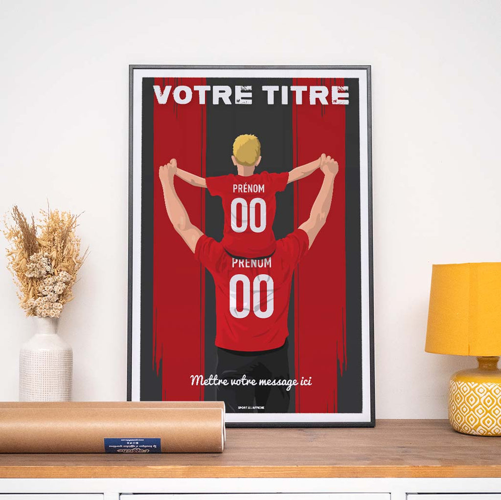 Affiche Foot - Père et Enfant Personnalisé