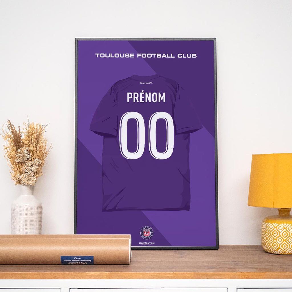 Affiche Toulouse FC - Maillot Personnalisé