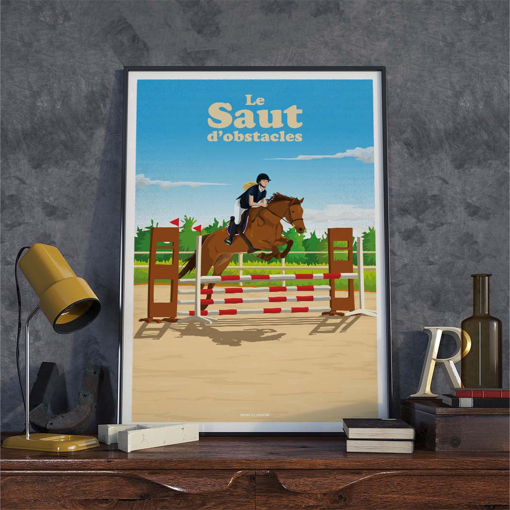 Affiche Equitation - Saut d'Obstacle