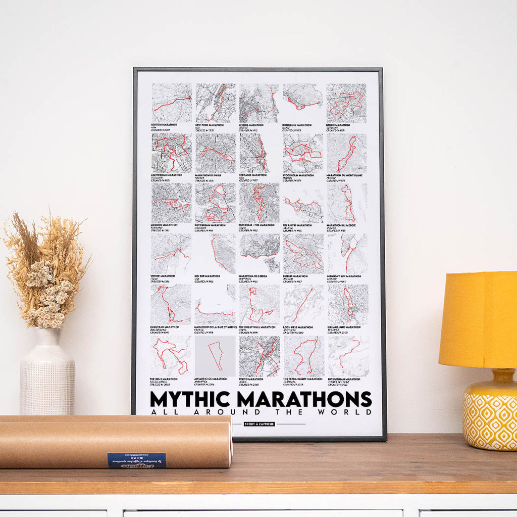 Affiche Running - Les Marathons Mythiques