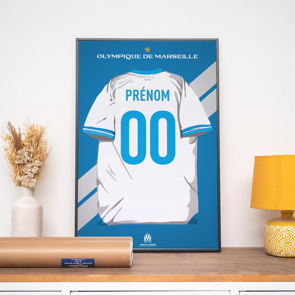 Affiche OM - Maillot Personnalisé