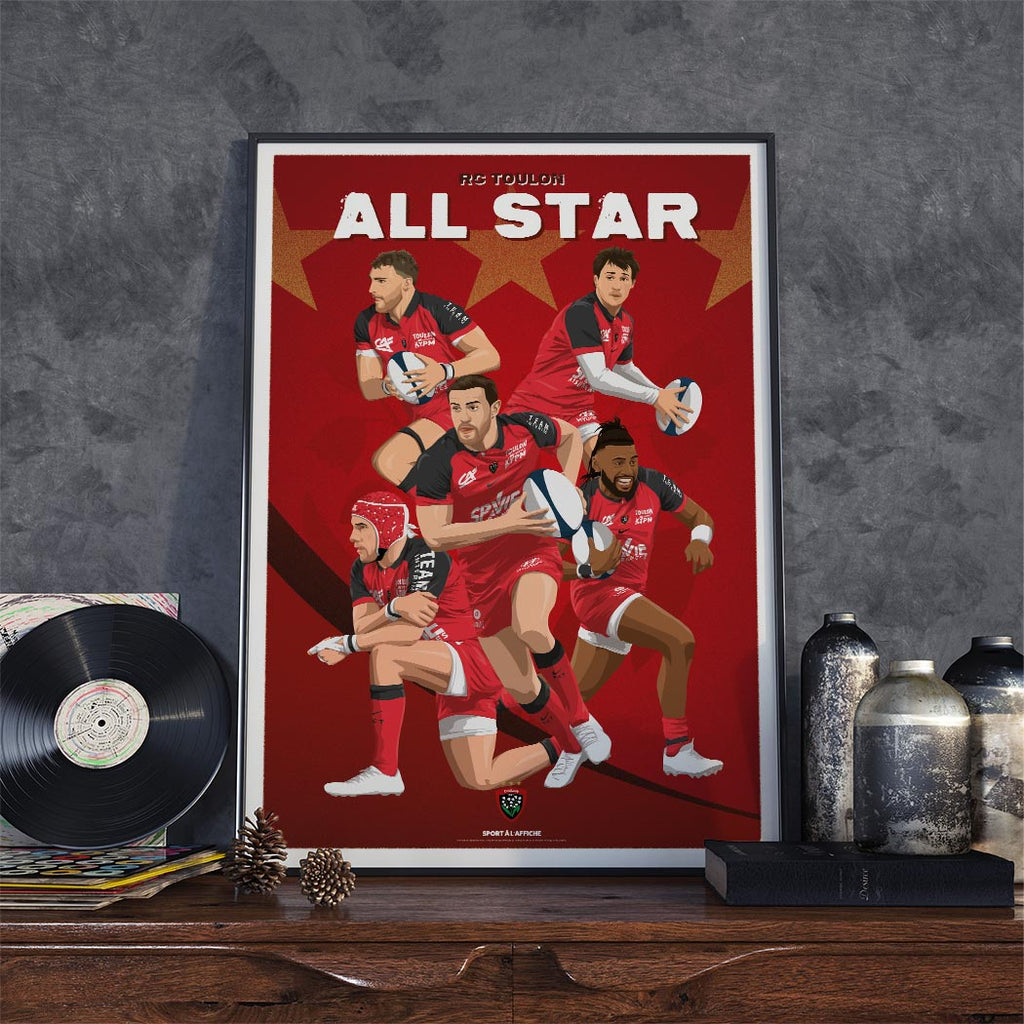 Affiche RC Toulon - Illustration All Star