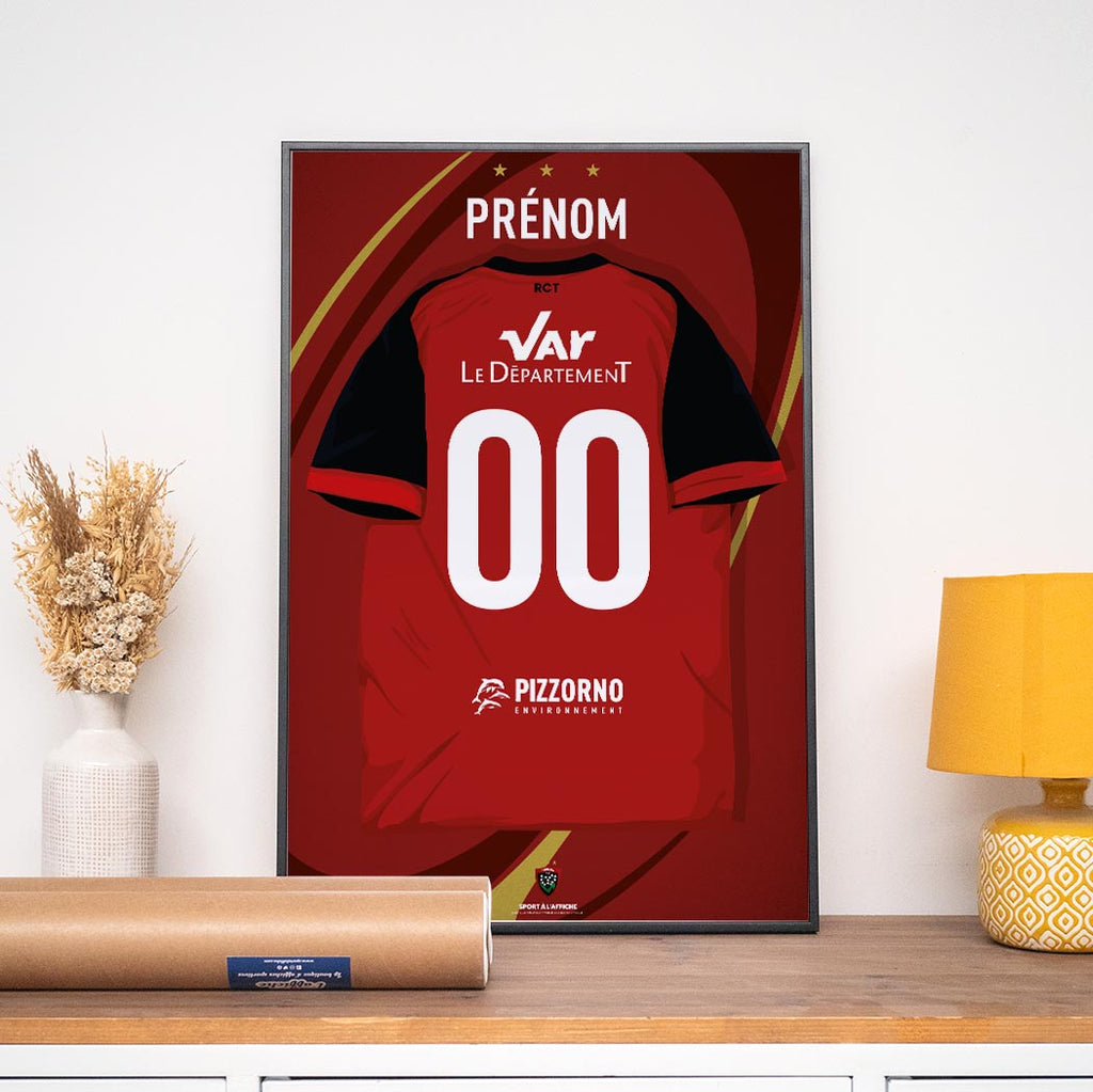 Affiche RC Toulon - Maillot Personnalisé