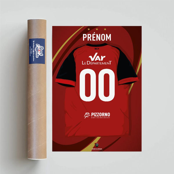 Affiche RC Toulon - Maillot Personnalisé