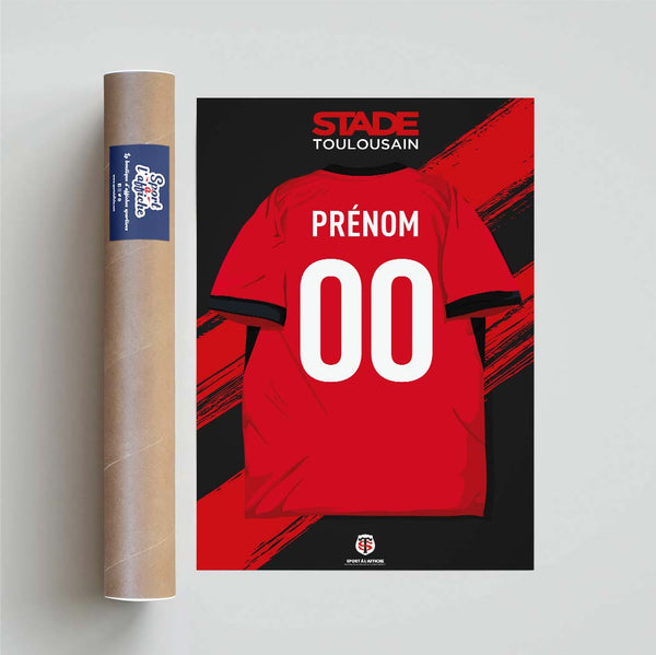 Affiche Rugby Stade Toulousain - Maillot Personnalisé