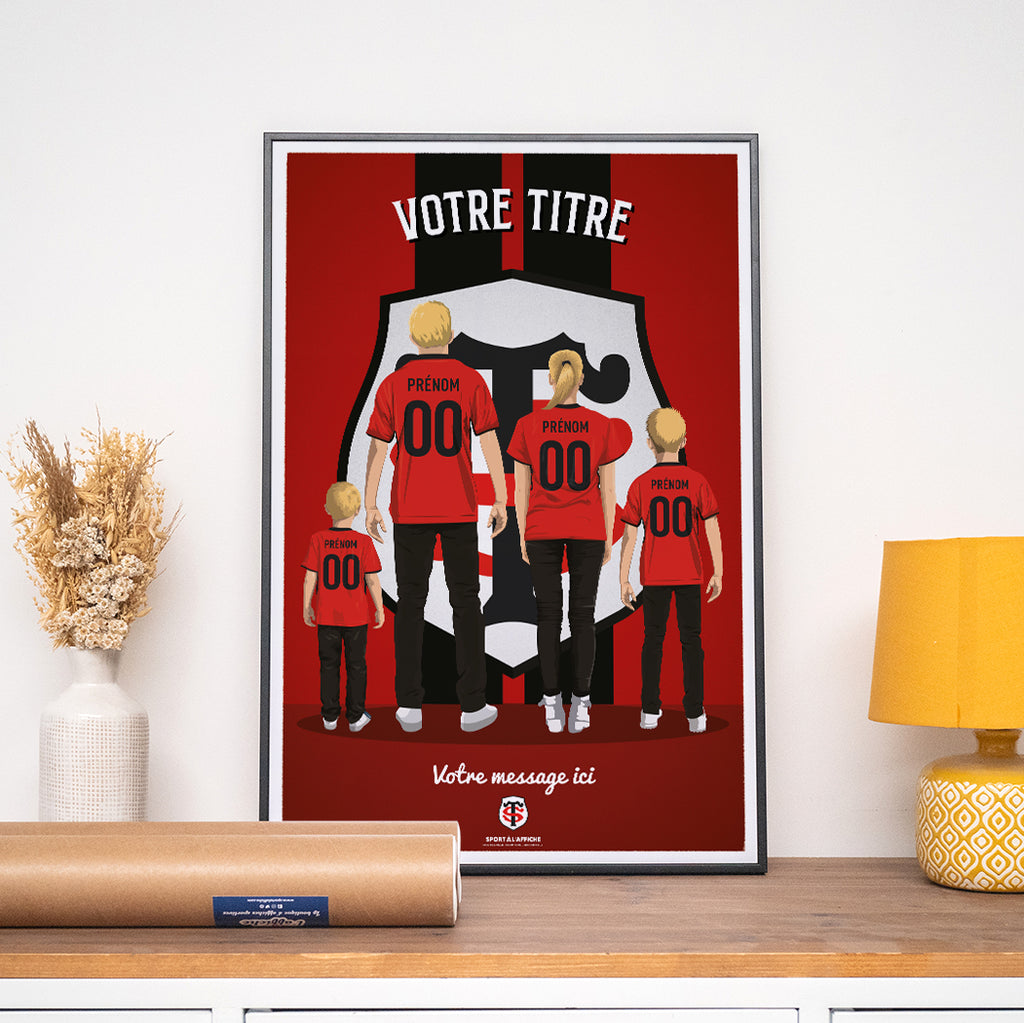 Affiche Stade Toulousain - Famille Personnalisée