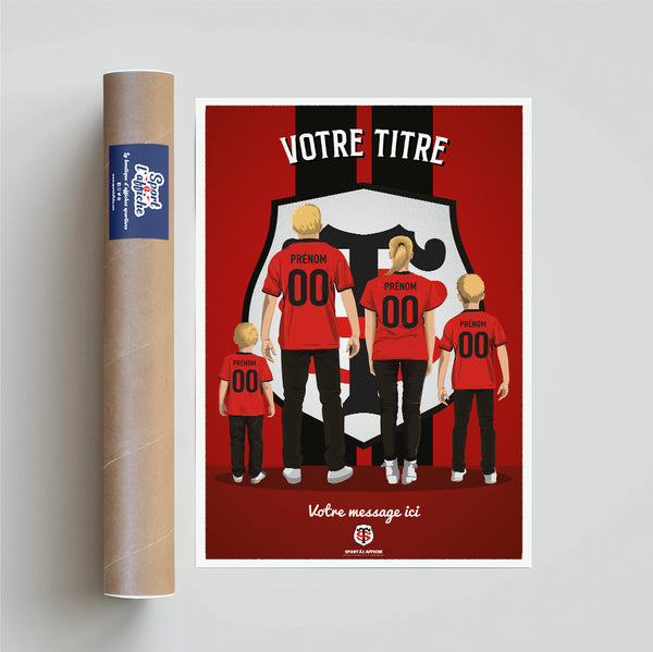 Affiche Stade Toulousain - Famille Personnalisée