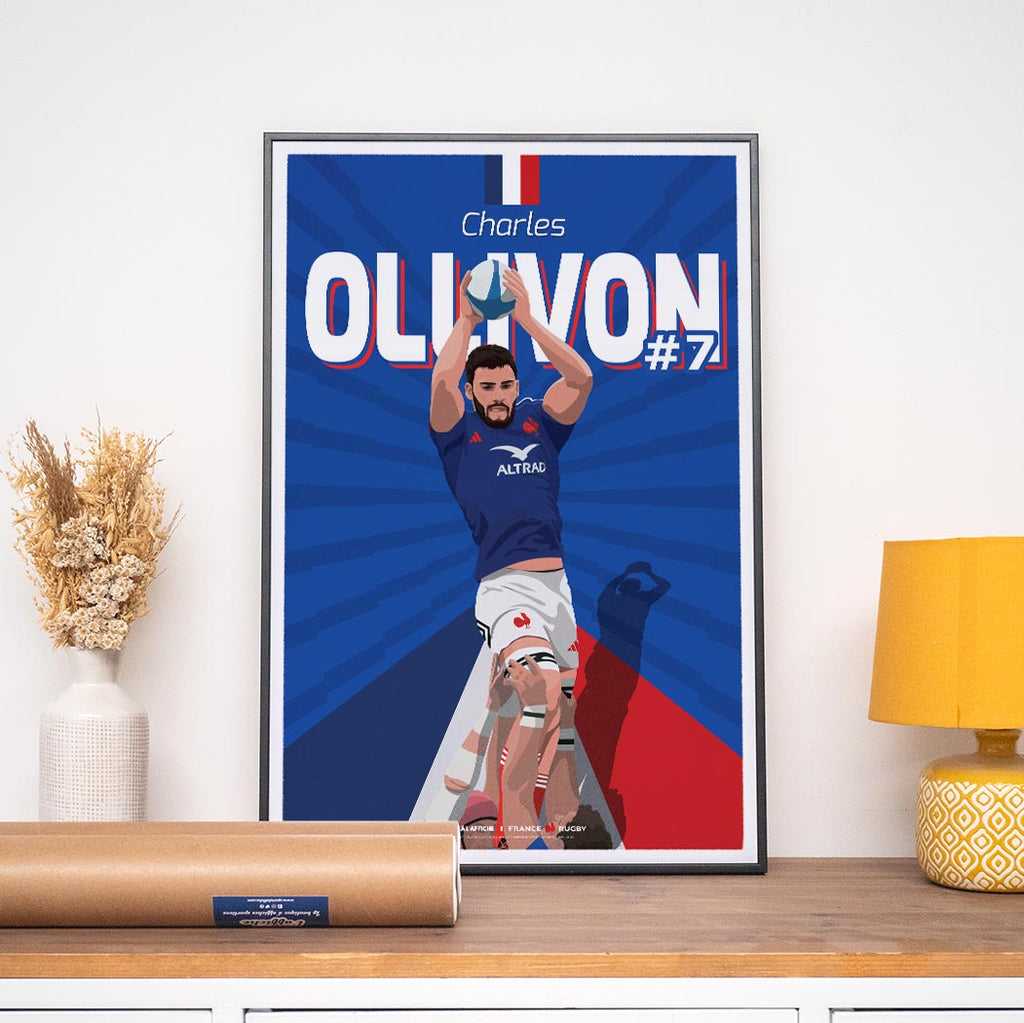 Affiche XV de France - Charles Ollivon