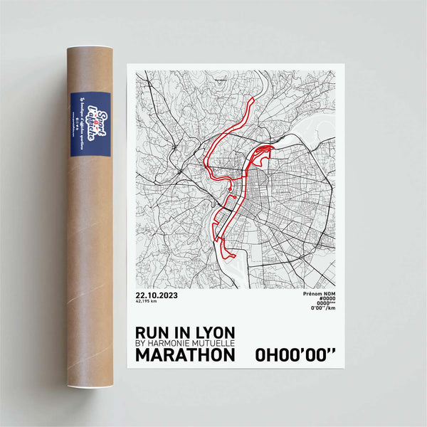 Affiche Running - Run in Lyon Marathon