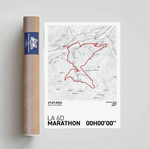 Affiche Running - La 6000D - La 6D Marathon