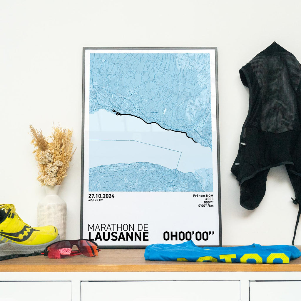 Affiche Running - Marathon de Lausanne