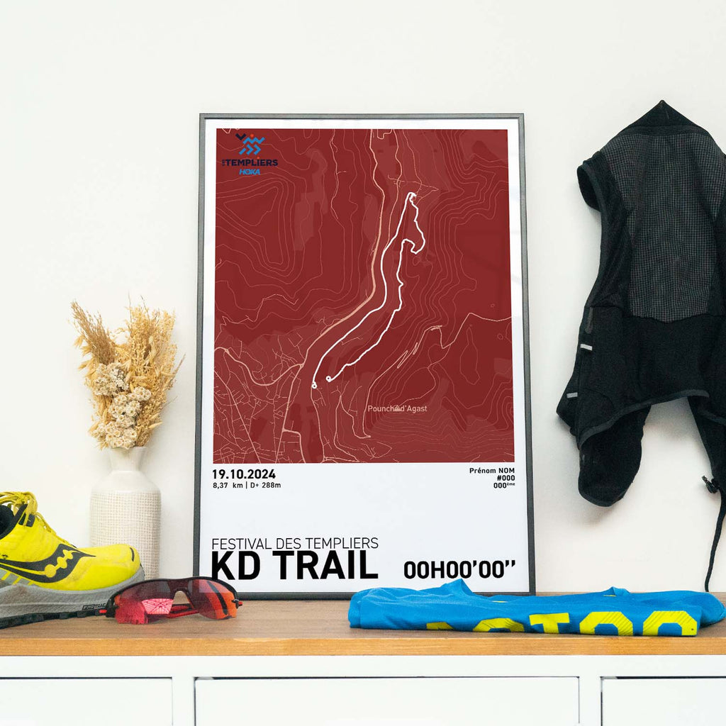 Affiche Running -  Festival des Templiers - KD Trail