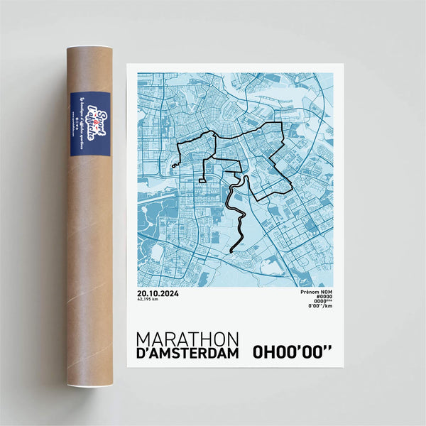 Affiche Running - Marathon d'Amsterdam