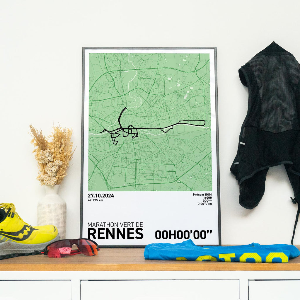 Affiche Running - Marathon Vert de Rennes