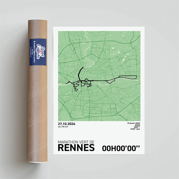 Affiche Running - Marathon Vert de Rennes