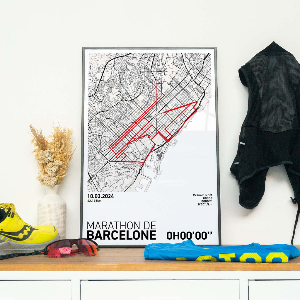 Affiche Running - Marathon de Barcelone