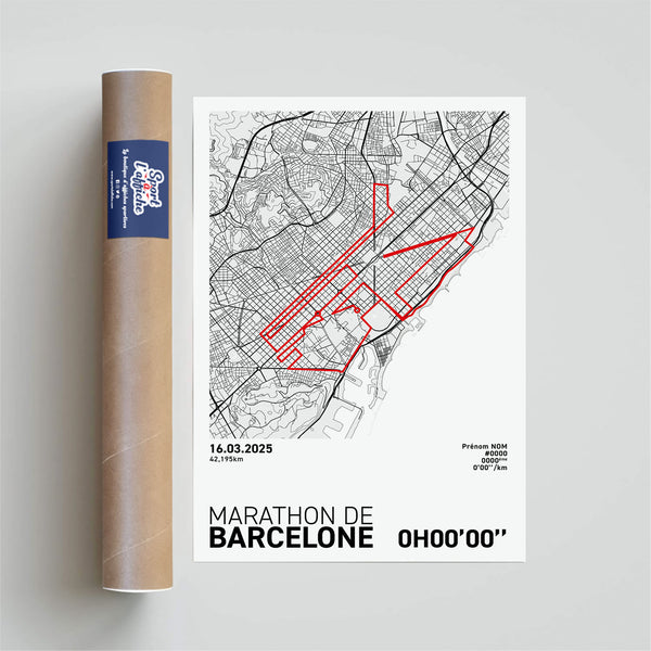 Affiche Running - Marathon de Barcelone