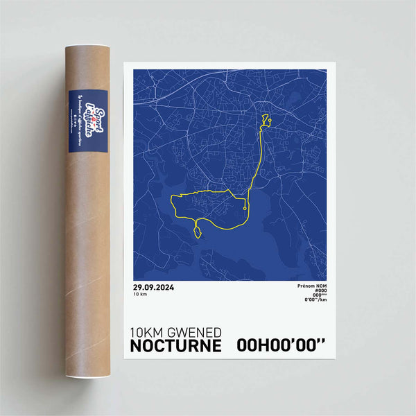 Affiche Running - 10 Km Gwened Nocturne de Vannes