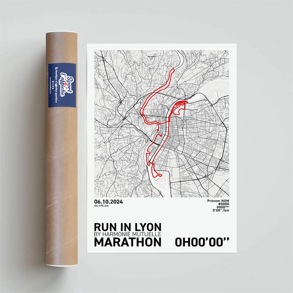 Affiche Running - Run in Lyon Marathon