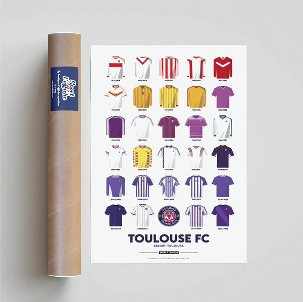 Affiche Toulouse FC - Maillots Historiques