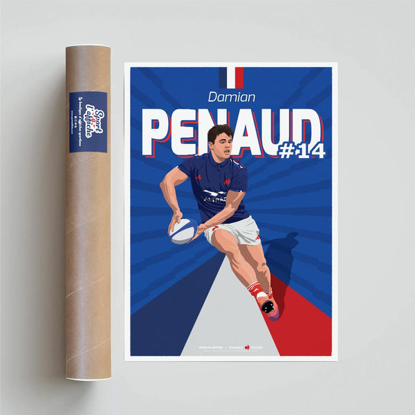 Affiche XV de France - Damian Penaud