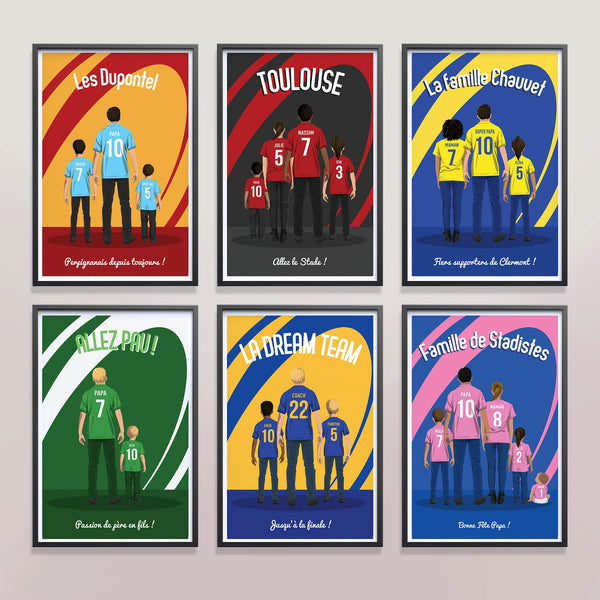 Affiche Rugby - Famille Personnalisée