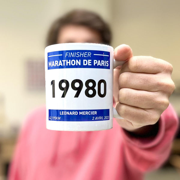 Mug Running Dossard Personnalisé