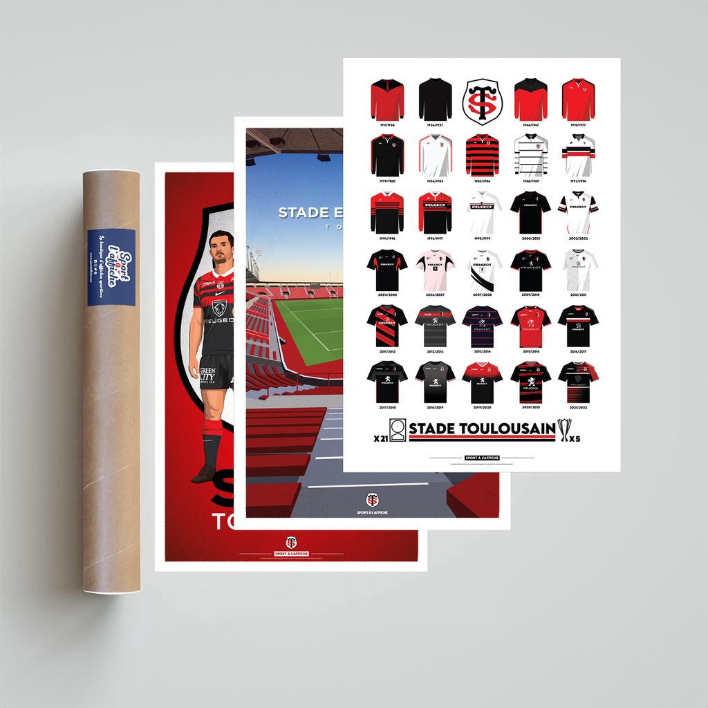 Pack 3 Affiches Stade Toulousain