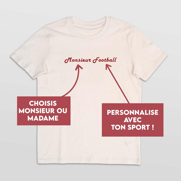 Tshirt Monsieur Madame Sport Personnalisé