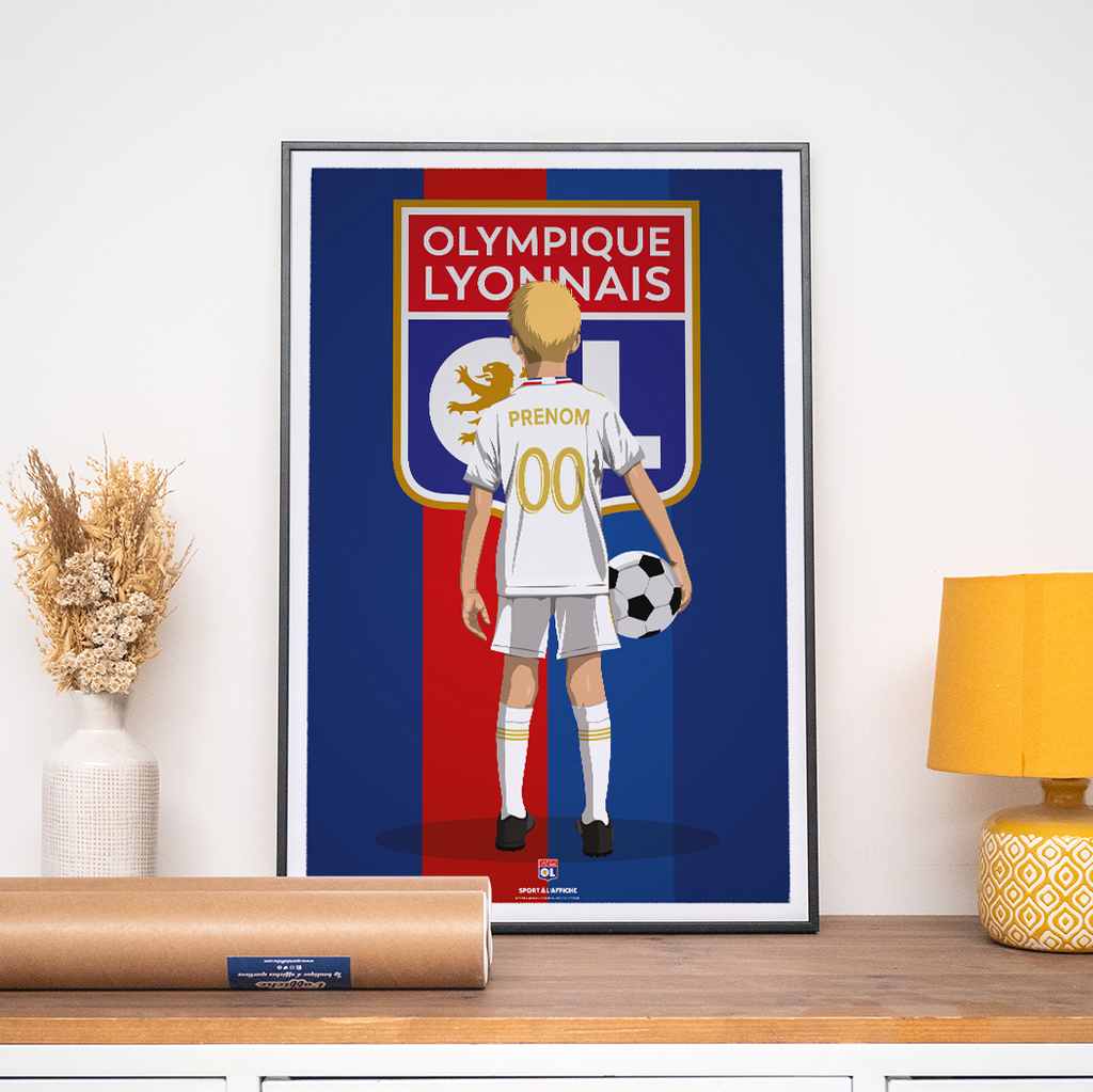 Affiche Olympique Lyonnais - Enfant Personnalisé