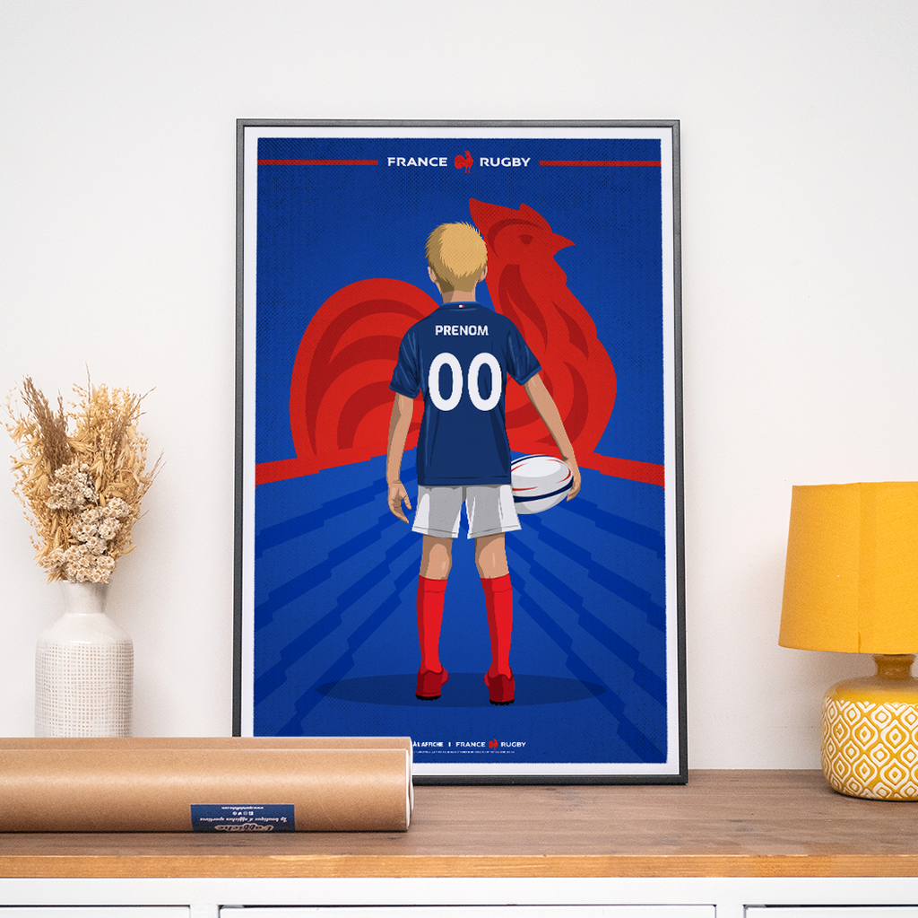 Affiche France Rugby - Enfant Personnalisé