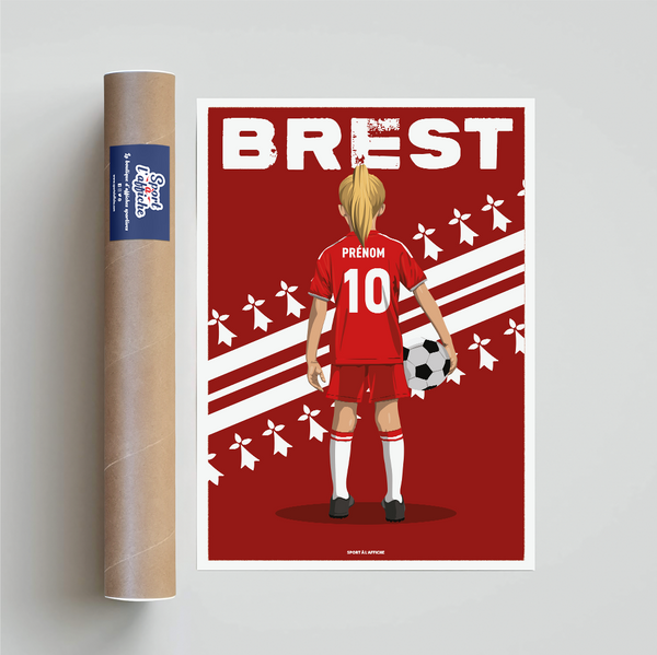 Affiche Foot Brest - Enfant Personnalisé