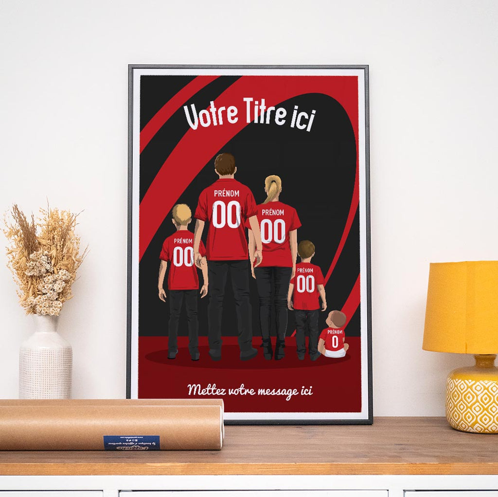 Affiche Rugby - Famille Personnalisée