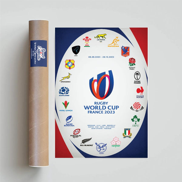 Affiche Coupe du Monde de Rugby 2023 - 20 Nations - Ovalie