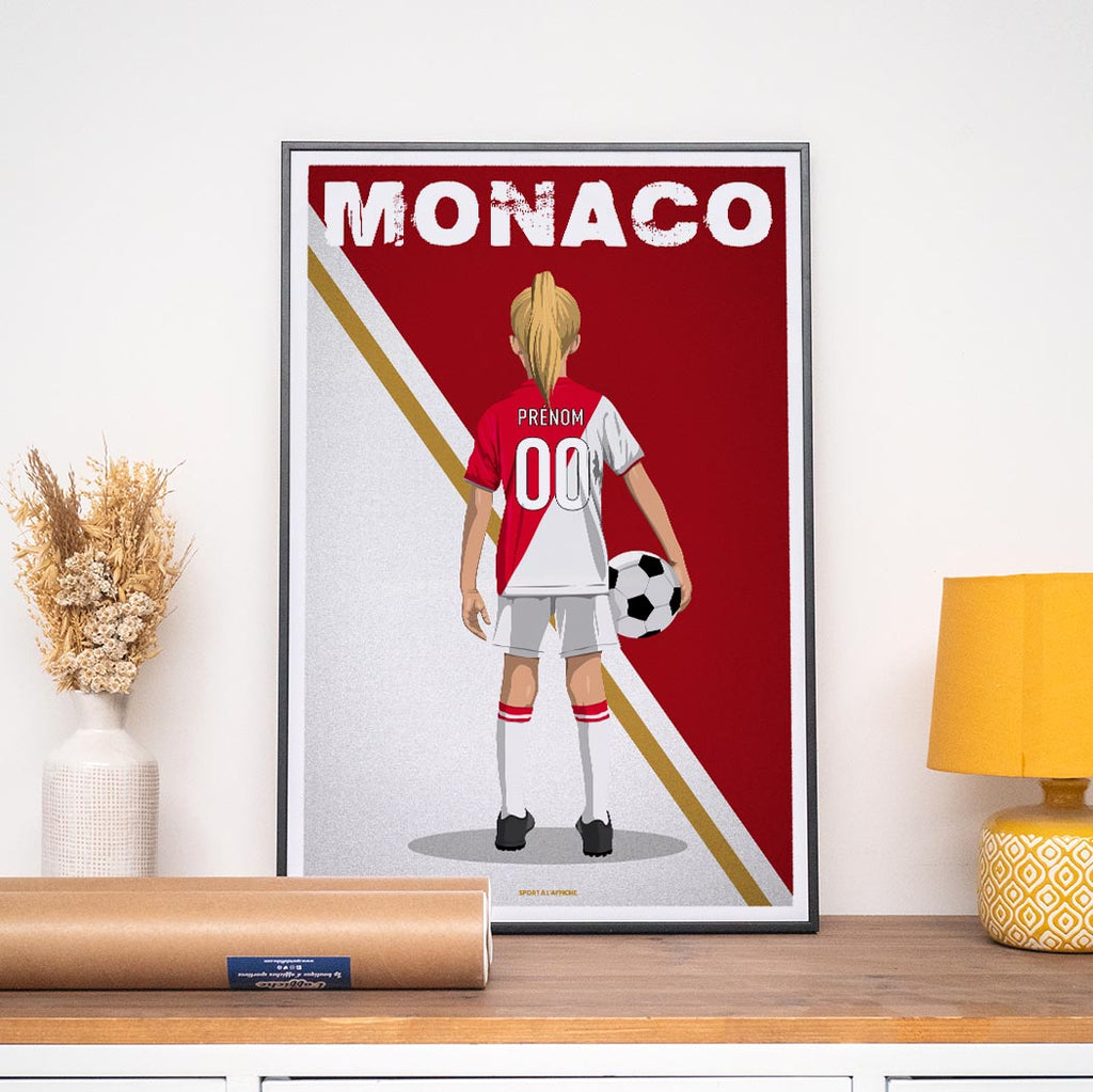 Affiche Foot Monaco - Enfant Personnalisé