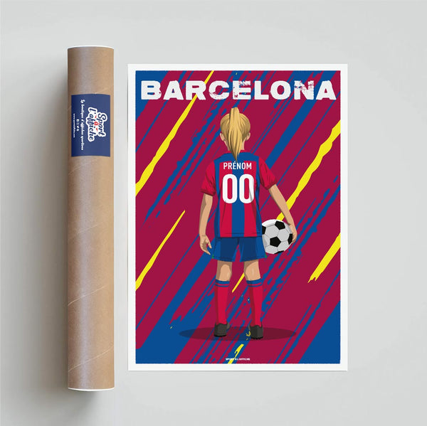 Affiche Foot Barcelone - Enfant Personnalisé