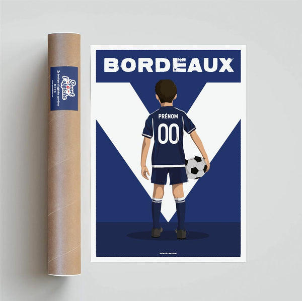 Affiche Foot Bordeaux - Enfant Personnalisé