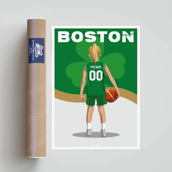 Affiche Basket Boston - Enfant Personnalisé