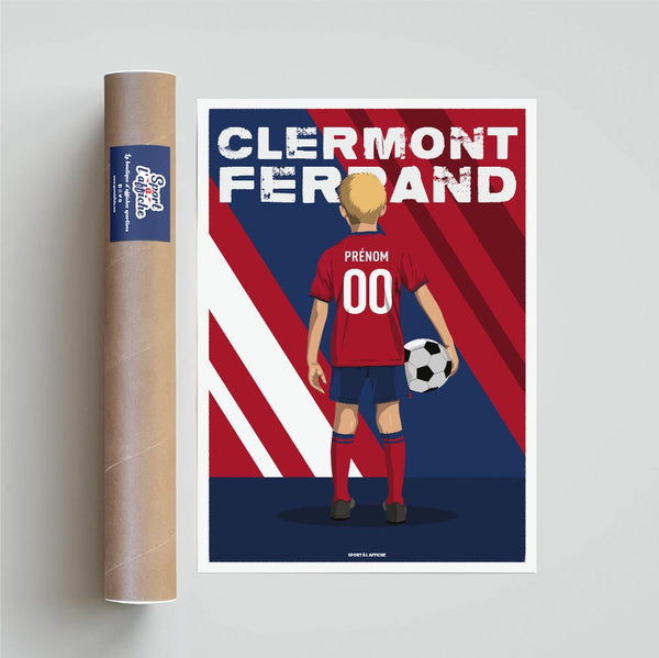 Affiche Foot Clermont - Enfant Personnalisé