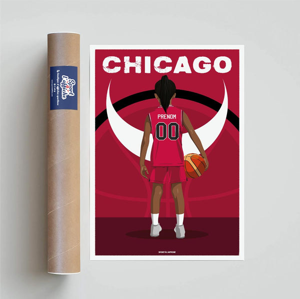 Affiche Basket Chicago - Enfant Personnalisé