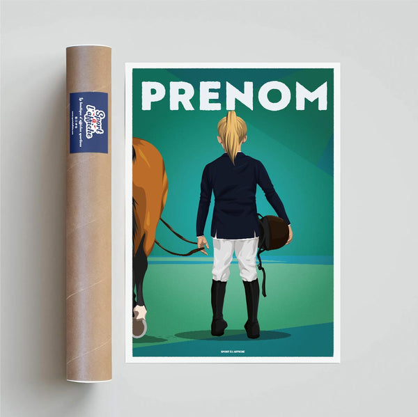 Affiche Equitation - Enfant Personnalisé